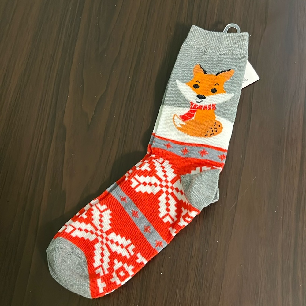 NWT fox holiday socks